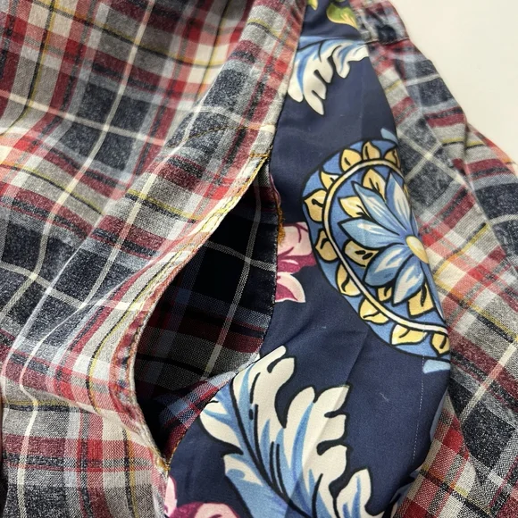 ARATTA Silent Journey Womens Plaid Flannel Button Down Shirt M Boho Western Bell - Picture 8 of 13